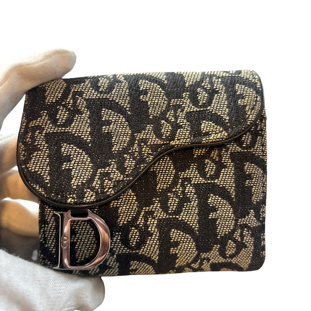 Sold‼️Dior Monogram Black and Tan Wallet